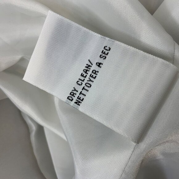Calvin Klein Cream white Cropped Suit Jacket zipper down front women’s size 8 - Picture 11 of 11